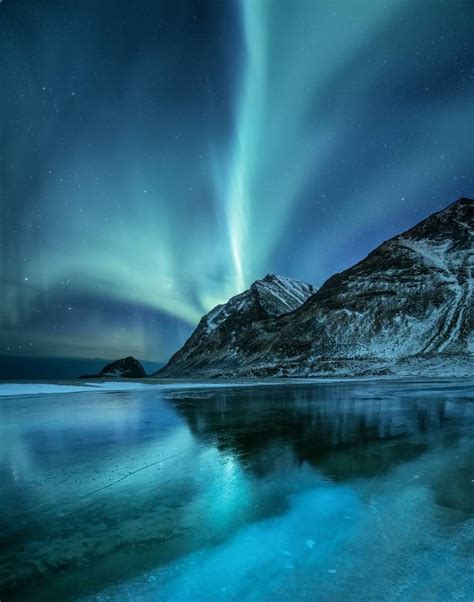 Blue Aurora Borealis