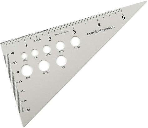 Amazon.com: Ludwig Precision 6" 30-60-90-Degree Aluminum Drafting Triangle, 83006 : Office Products