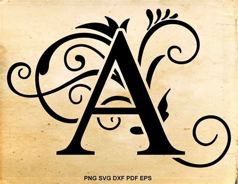 Monogram alphabet svg Monogram letters Wedding font