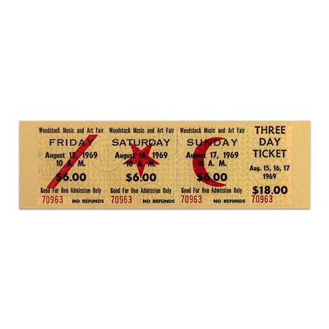 Woodstock Ticket Magnet | Shop the Woodstock Official Store