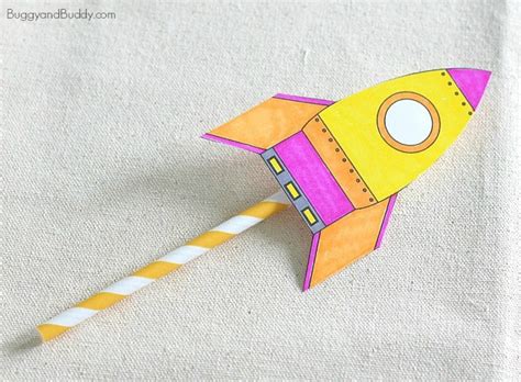 STEM for Kids: Straw Rockets (with Free Rocket Template) - Buggy and Buddy