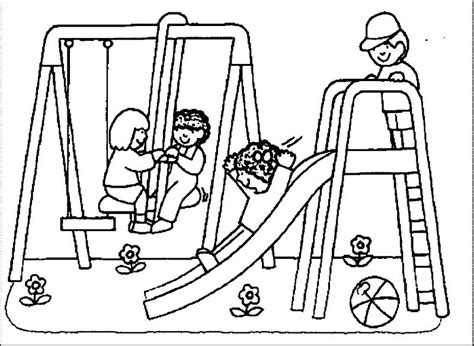 Fun Playground Coloring Pages - Coloring Pages