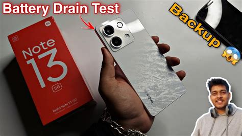 Redmi note 13 5g battery drain test - backup 😱 | best battery life smartphones under 20000 in ...