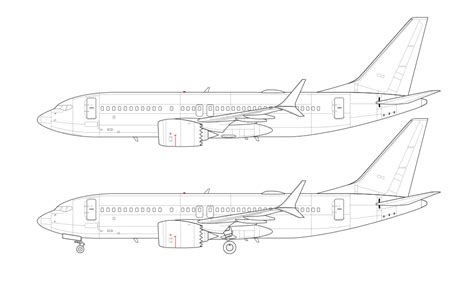 Boeing 737 Max Drawing