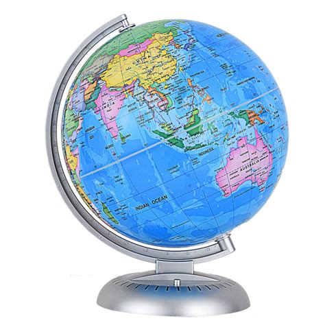 Costway 8'' Illuminated World Globe Up-to-date W/ Stand Built-in LED Night View Kids - Walmart ...