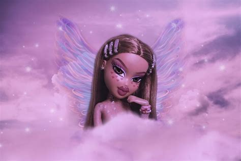 Download Black Bratz Aesthetic Sasha Pink Clouds Wallpaper | Wallpapers.com