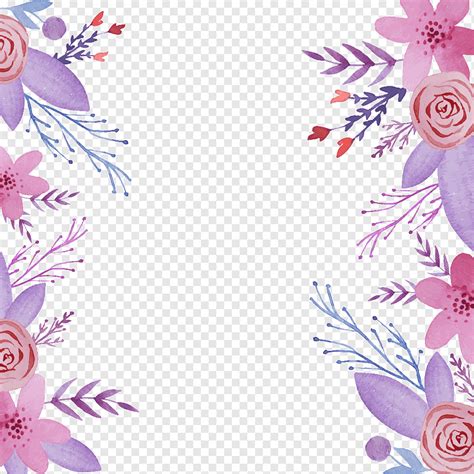 Pink and purple flowers border, Flower, Elegant purple flowers ...