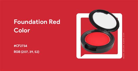 Foundation Red color hex code is #CF2734