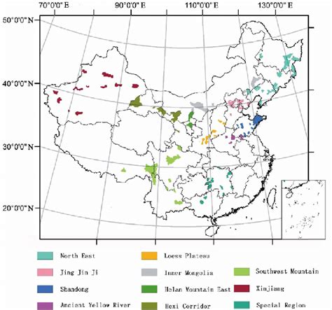 The distribution of Chinese wine regions. | Download Scientific Diagram