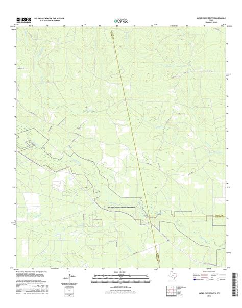 MyTopo Jacks Creek South, Texas USGS Quad Topo Map