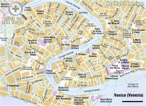 Venice maps - Top tourist attractions - Free, printable city street map ...