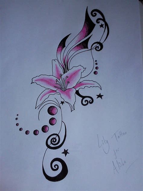 Lily Flower Tattoo Drawing at GetDrawings | Free download