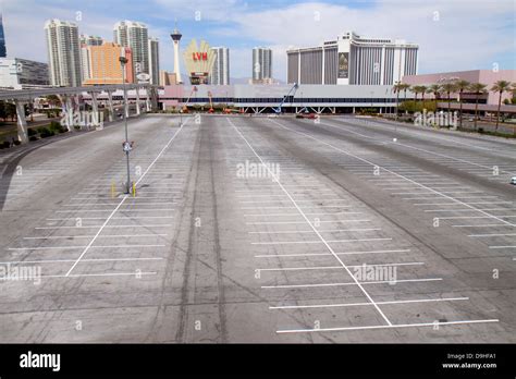 Nevada Las Vegas Convention Center centre empty parking lot car park ...