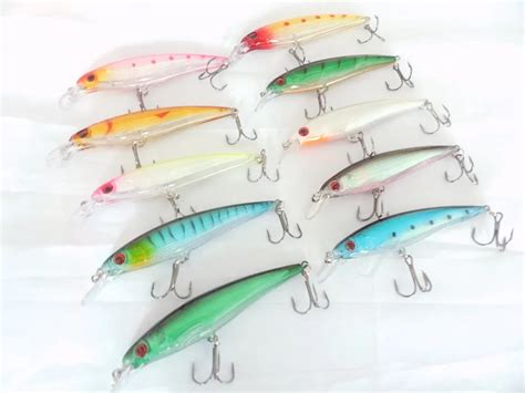 Retail 10pc/set Ocean Beach Fishing Lures 10cm Length 13.5g Fishing Artificial Bait Minnow Lure ...