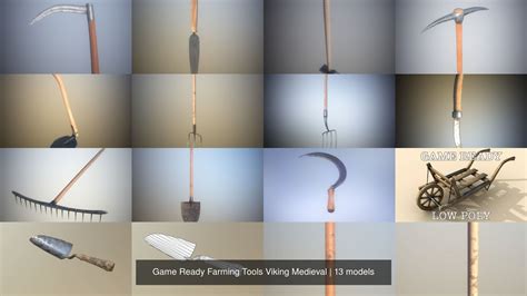 3D Game Ready Farming Tools Viking Medieval | CGTrader