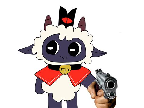 Lambert holding a gun meme template : r/CultOfTheLamb