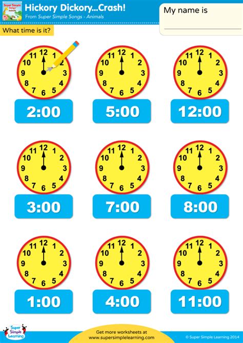 Draw Hands On Clock Worksheet