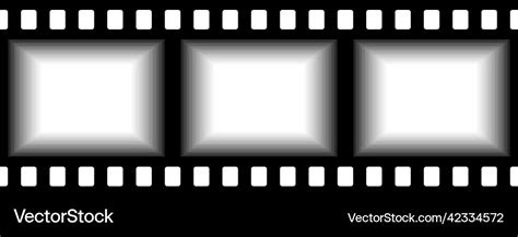 Movie reel template blank vintage film strip Vector Image