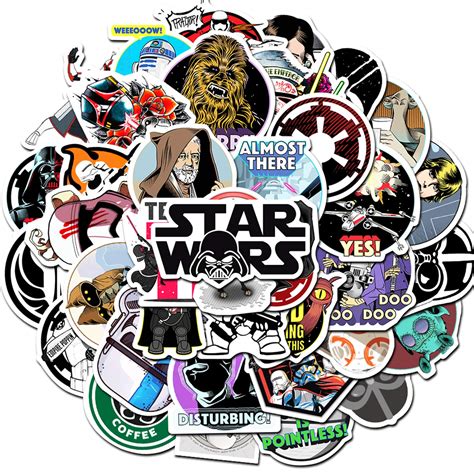 Buy Star Wars Film Theme Fans Stickers for Laptop Water Bottle Luggage ...