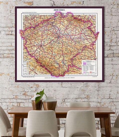 Vintage Map of Czechoslovakia Old Czechoslovakia Map Large - Etsy ...