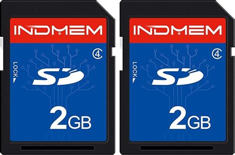 INDMEM SD Card 2GB 2 Packs Class 4 MLC Secure Digital Flash Memory Card ...