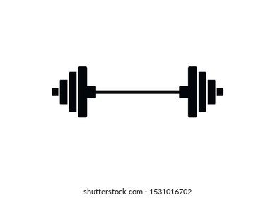 Black Barbell Vector Silhouette Stock Vector (Royalty Free) 1531016702 ...