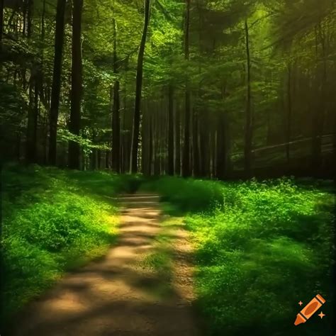 Mountain bike track in fontainebleau forest on Craiyon