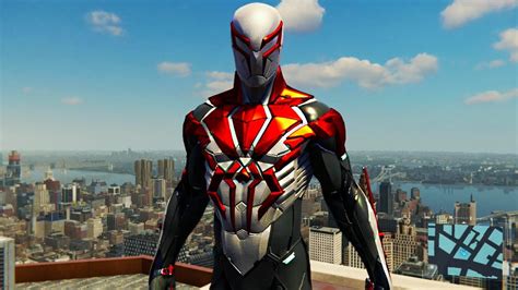 Spider-Man PS4 - Spider-Man 2099 White Suit Free Roam Gameplay - YouTube