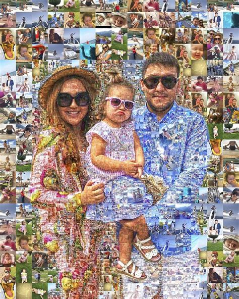 Custom collage gift Personalized gift photo mosaic portrait | Etsy