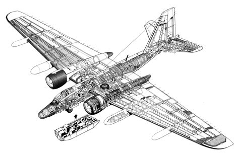 Reconnaissance aircraft Cutaway Drawings in High quality