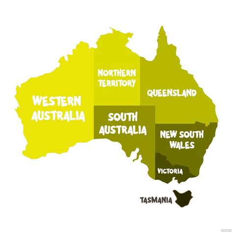 Free Australia Map Vector With States Download In Ill - vrogue.co