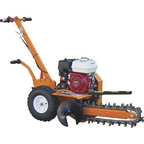 BravePro Compact Chain-Type Trencher — 18in. Depth, 163cc GX160 Honda ...