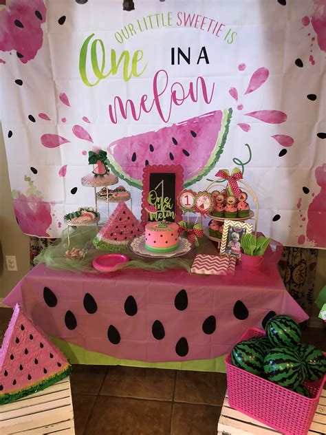 Watermelon Birthday Party 1st Birthday Party For Girls, 1st Birthday Themes, First Birthday ...