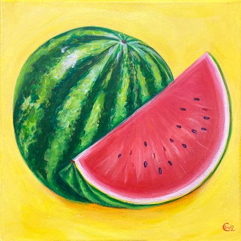 Watermelon Painting - Chelzart