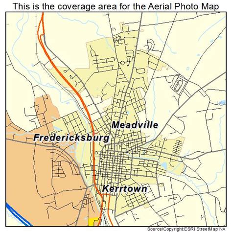 Aerial Photography Map of Meadville, PA Pennsylvania