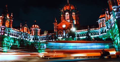 Facade of Chhatrapati Shivaji Terminus Railway Station in Mumbai at ...