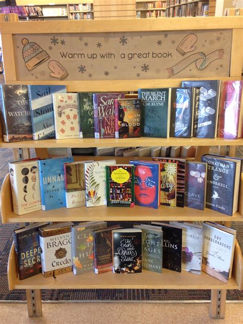 January display: Warm up with a great book | Book display, Library ...