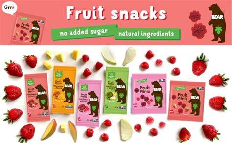 BEAR Fruit Minis, 5 Packs per Box - Healthy Fruit Snacks, Mango Flavour, 100 Grams : Amazon.ca ...