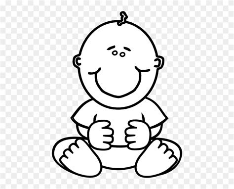 Baby Clipart Black And White Ba Boy Clip Art At Clker - Baby Boy Coloring Pages - Free ...