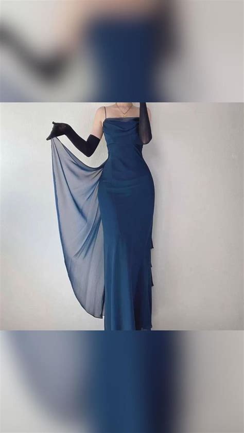 Teal dark blue gown in 2022 | Dark blue gown, Blue gown, Gowns