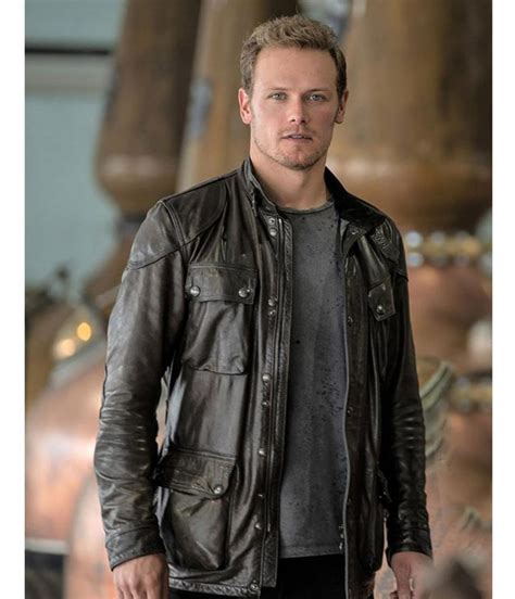 Sam Heughan Men in Kilts A Roadtrip Leather Jacket - Jackets Masters