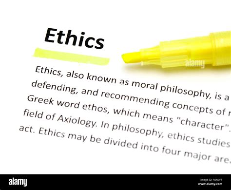 Definition of ethics Stock Photo - Alamy