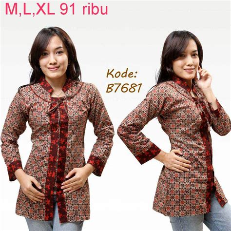 Contoh Model Baju Batik Wanita | Model Baju Batik