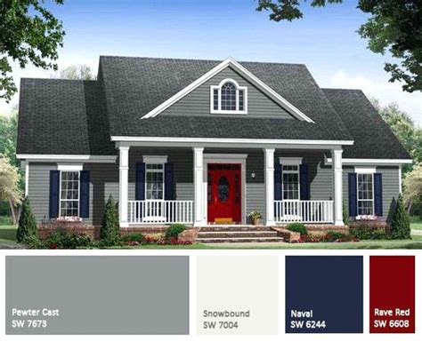 Sherwin Williams Naval Blue Exterior ... | Gray house exterior, House ...