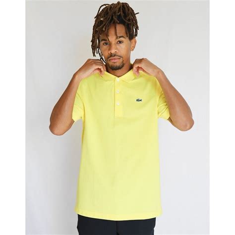 Buy Yellow Lacoste Alligator Short Sleeve Polo Shirt Men's | JD Sports ...