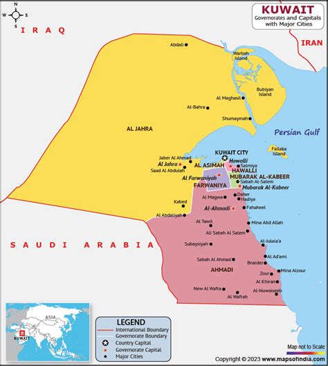 Kuwait Map | HD Political Map of Kuwait