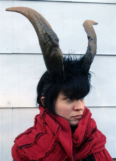 Goat horn headdress by missmonster @DeviantArt | Bird masks, Goat horns ...