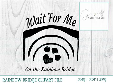 Rainbow Bridge Clipart Svg Png Pdf Files for Cricut Cameo - Etsy