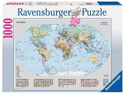 World Map Puzzle 1000 Pieces – Topographic Map of Usa with States