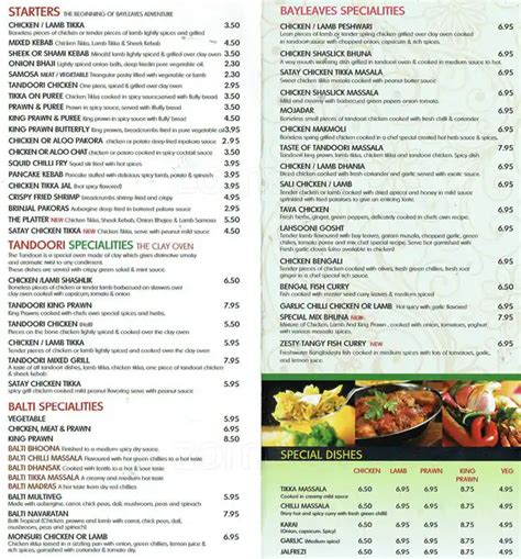 Bay Leaves Menu, Menu for Bay Leaves, Epsom, London - Zomato UK